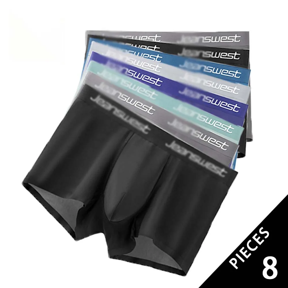 

8Pcs Boxers man Ice Silk Comfortable Stretch Sexy Lingerie Letter Waistband Men's briefs Minimalist Men's panties