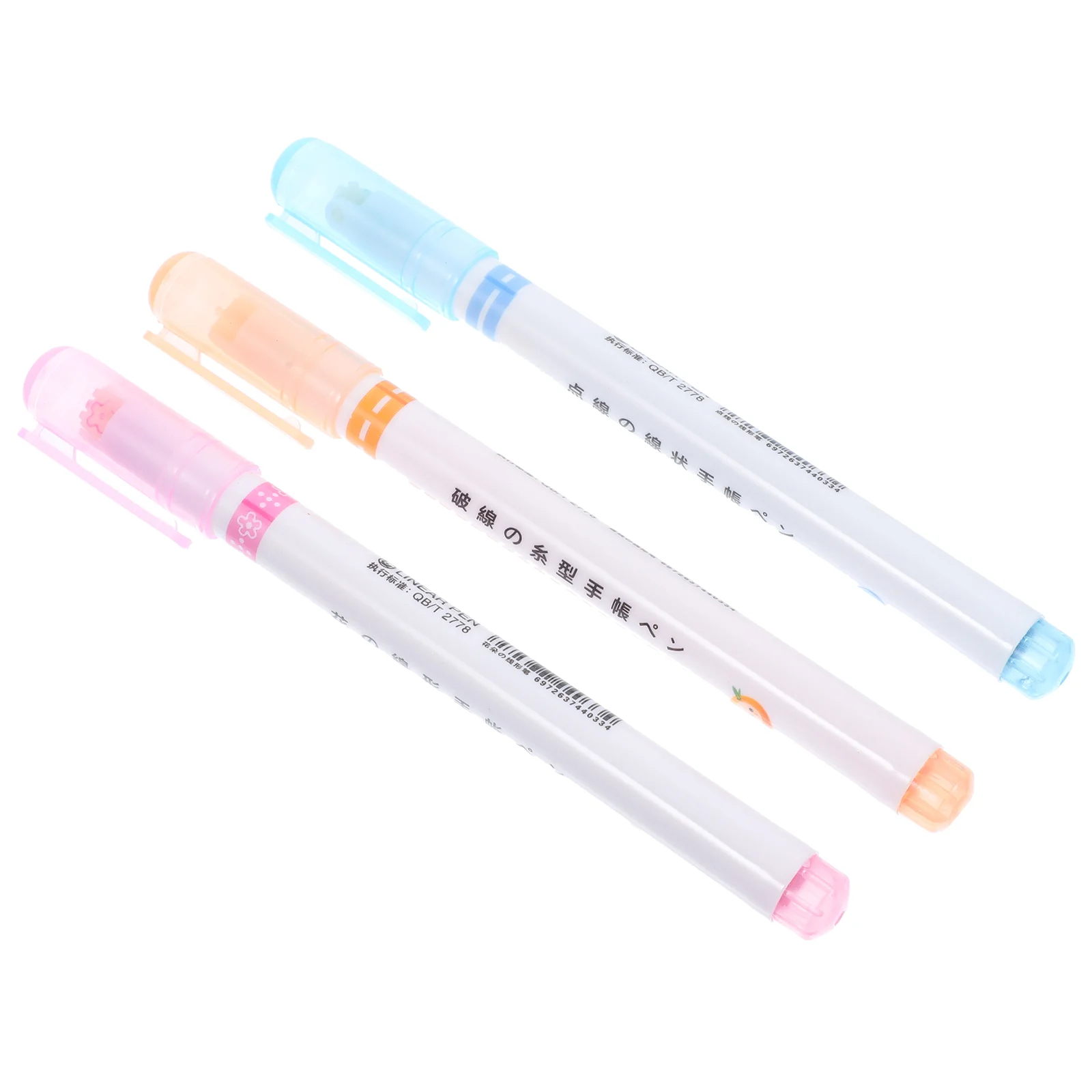 3 Pcs Roller Highlighter Note Taking Pens Bulk Highlighters Coloring Markers Scrapbook Plastic Multi-purpose