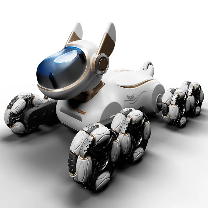 2025 NEW DWI Eight Wheeled Stunt Dog 2.4G Remote Control Intelligent Swing Arm Drift Robot Dog Climbing Car Children's Gift Toy