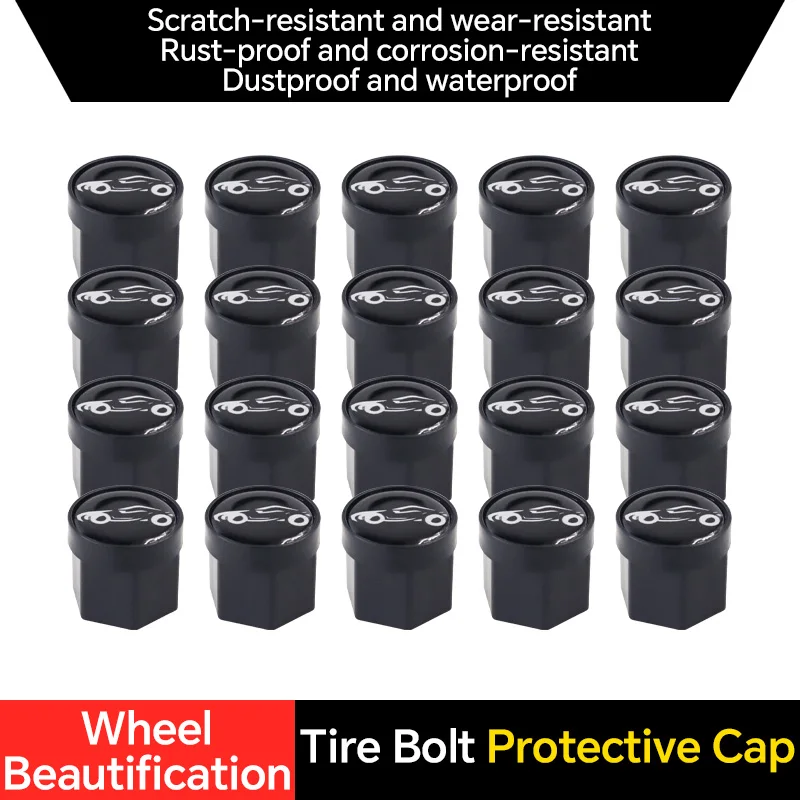 

20Pcs Black Car Wheel Caps Bolts For leapmotor B01 T03 C11 S01 C01 C16 C10 Caps For Wheel Bolts Car Wheel Hub Nut Protective Cap