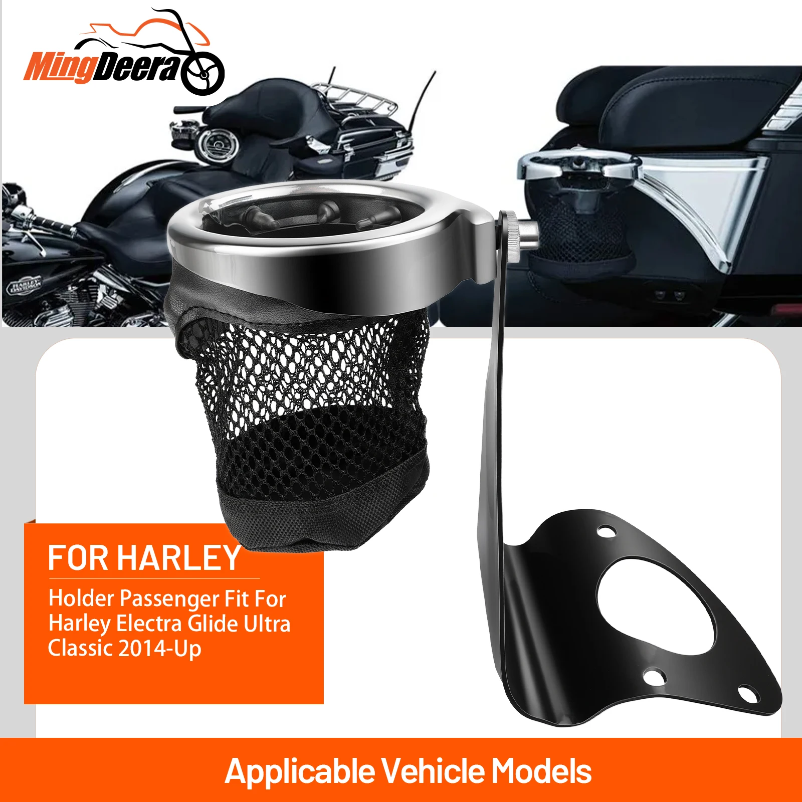 

Держатели для стаканов на заднюю часть мотоцикла, левый и правый, для пассажира, для Harley Electra Glide Ultra Classic 2014-2026