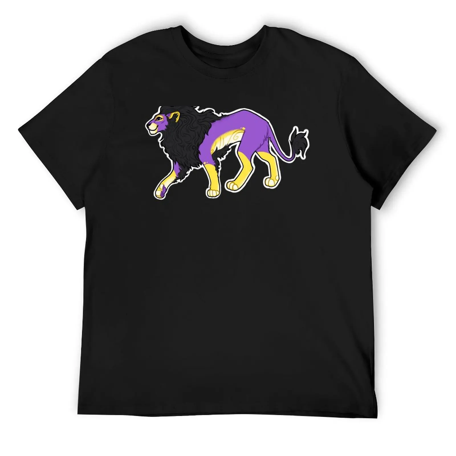 

nonbinary lion pride T-Shirt hippie clothes anime stuff summer 2025 graphic shirts Short sleeve tee men