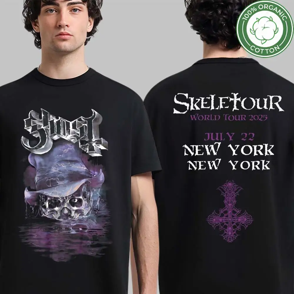 

2025 New Ghost Band Tour T-shirt Summer Comfort 200g High Quality 100% Cotton Short Sleeve Unisex Fashion Round Neck Top
