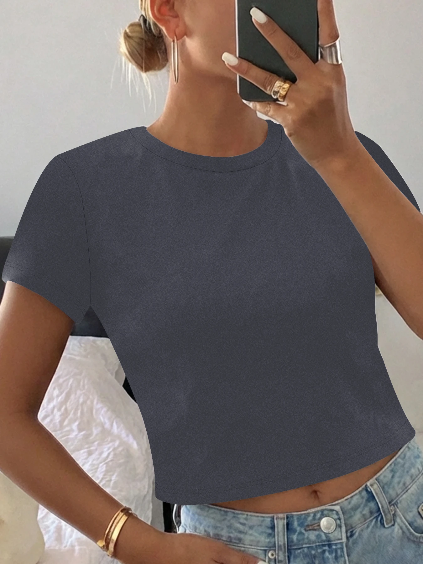 Super Soft Loose  T-Shirts for Women -Moisture-wicking For Yoga Casual Athletic Running Short Sleeve Shirts Crewneck Tops