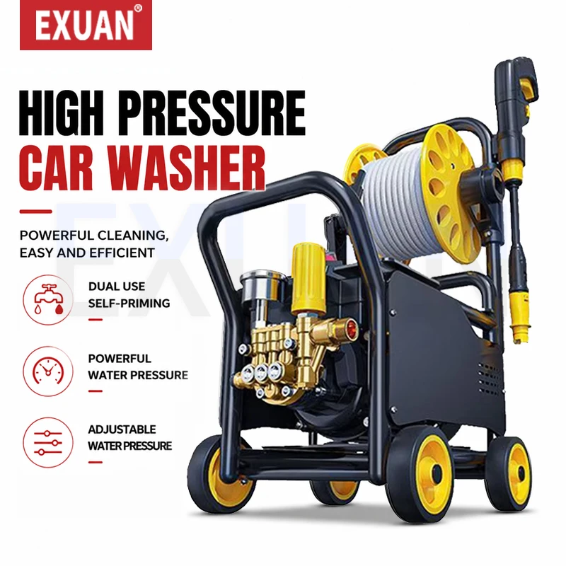 3000W Trolley High Pressure Car Washing Machine 220V High Power Home Commercial Pressure Water Gun Cleaning Pump For Home Yard
