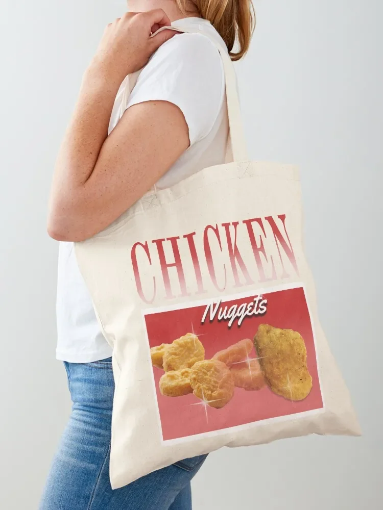 

Chicken Nuggets 90's Vintage Style Tote Bag tote bag men's the tote bag Handbags canvas