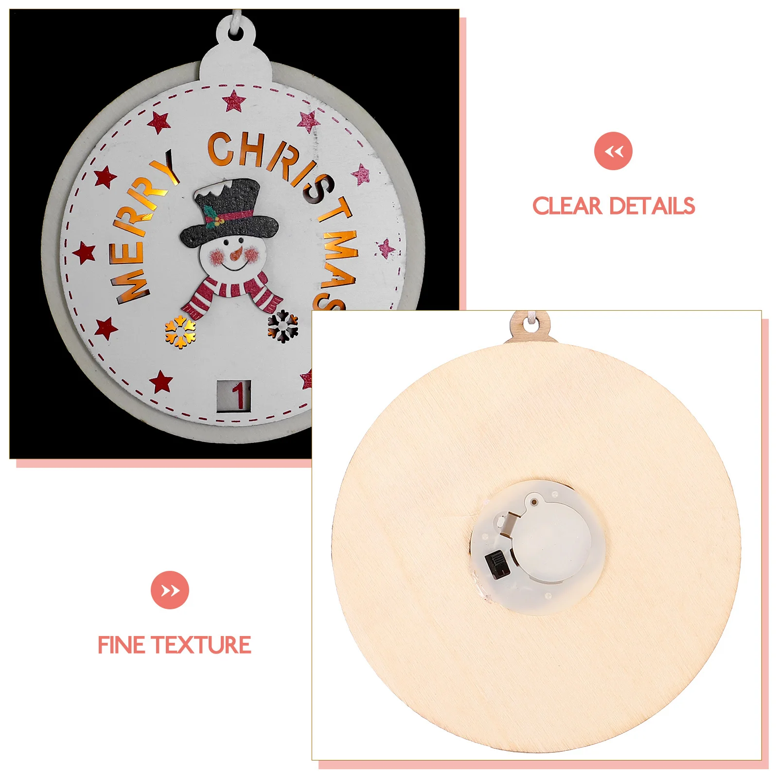 

Wooden Advent Countdown Calendar Pendant Christmas Tree Hanging Decor Xmas Party Wall Decor Christmas Decoration