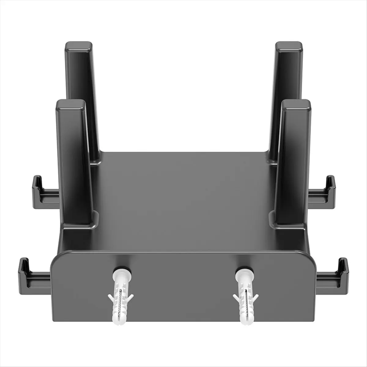 B21B Router Wall Mount Bracket Wifi Storage Box Wall-Mounted Holder Wall Mounted Cable Organizer for Router Top Box Black