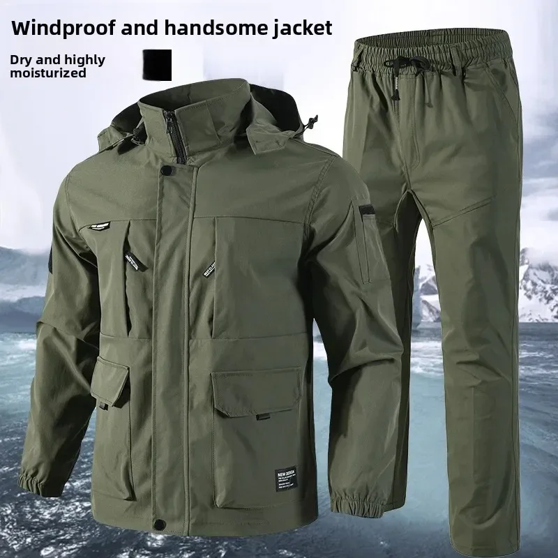 Wear-Resistant Loose Workwear Spring Autumn New Style Electric Welding Auto Repair Training Uniform Top and Bottoms for Men And