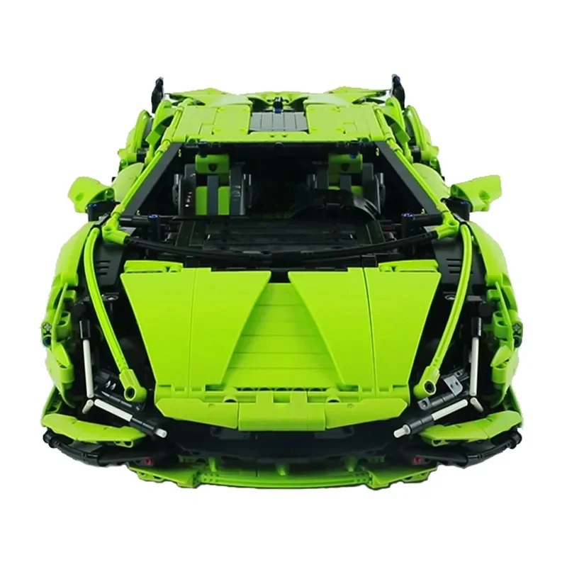 New3696pcs Green Building Block Set Supercar, Children's Toy Building Blocks, Suitable for Daily Entertainment and Holiday Gifts