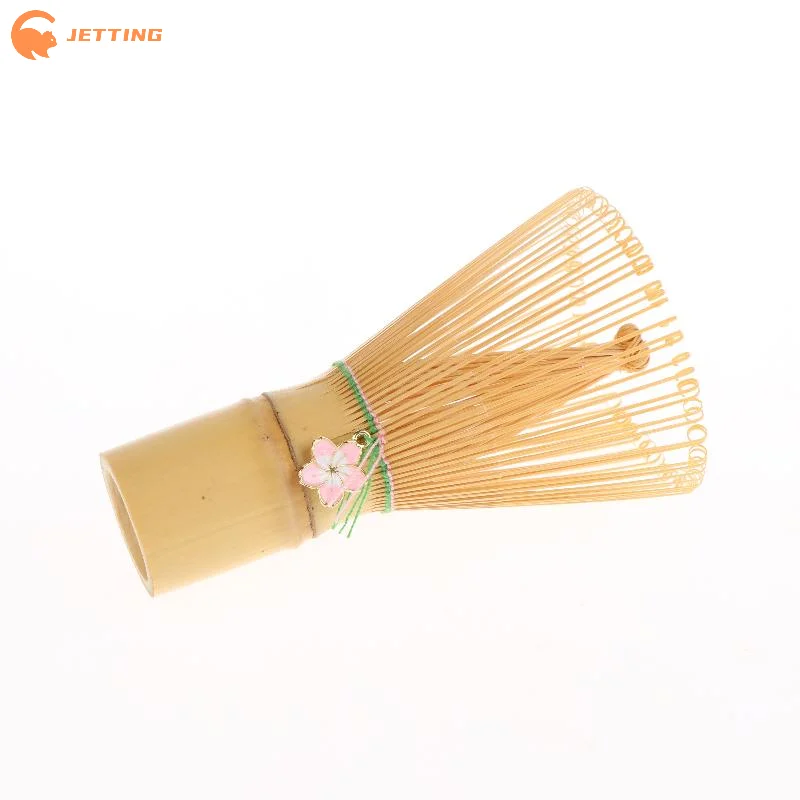 Japanese Ceremony Bamboo Chasen Matcha Green Tea Powder Whisk Tea Brush Kitchen Accessories Tea Tool With Cherry Blossom Pendant view 3