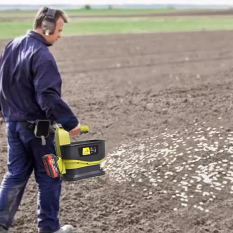 Semeador portátil, espalhador automático, espalhador de fertilizante elétrico agrícola, alimentador, sementes de grama, semeadura de rabanete