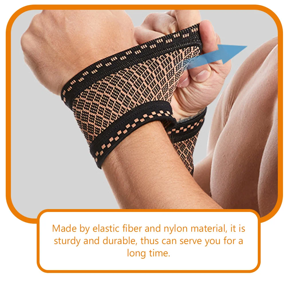 

1Pair Wrist Support Brace Elastic Breathable Wristbands for Exercise Gym Training Sports Protection Comfortable Fit All Day Wear
