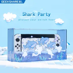 GeekShare Nintendo Switch Host Dust Cover Shark NS Console di gioco Dock custodia protettiva coperture rigide acriliche Switch accessori Oled