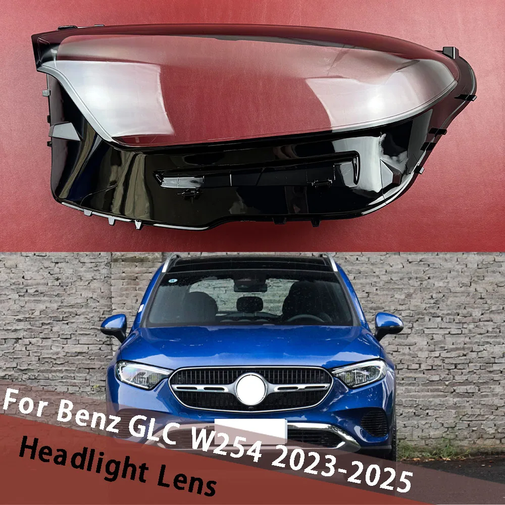 

For Mercedes-Benz GLC W254 GLC200 GLC260 GLC300 2023 2024 2025 Front Headlight Cover Transparent Lamp Shade Headlamp Lamp Shell
