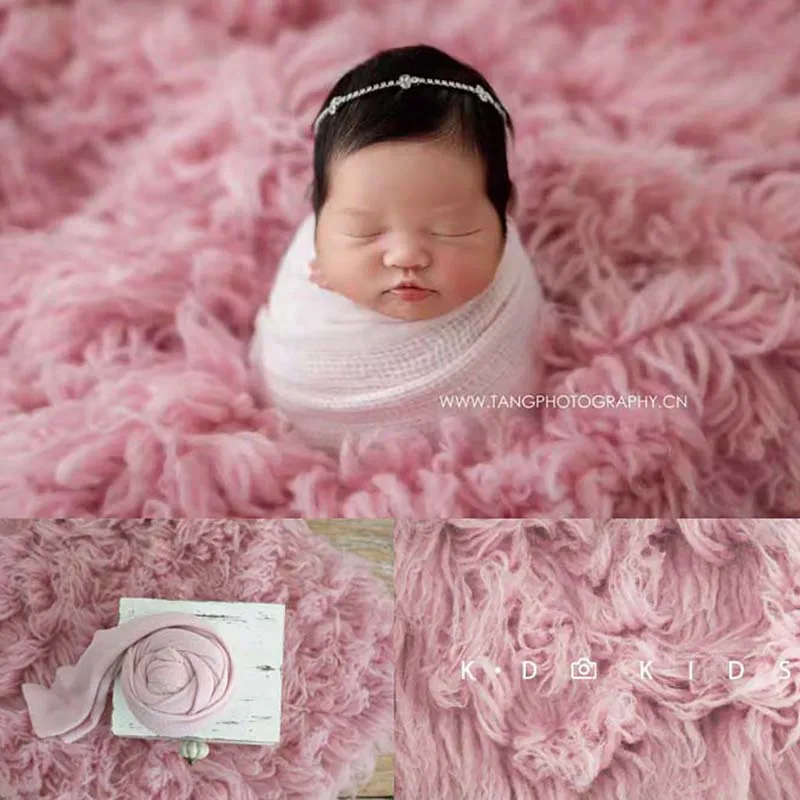 90CMx150CM Newborn Photography Blanket Infant Curling Greek Wool Blanket Baby Boys Girls Studio Background Photo Accessories