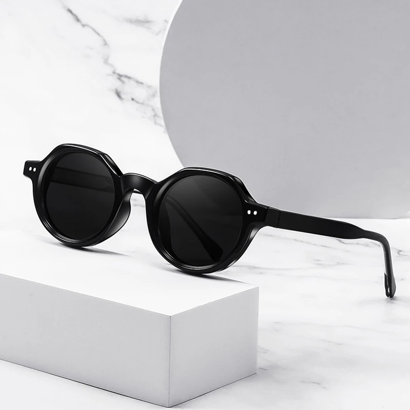 SHAUNA Retro Oval Women Luxury Sunglasses Fashion Rivets Men Trending Punk Dark Green Sun Glasses Shades UV400