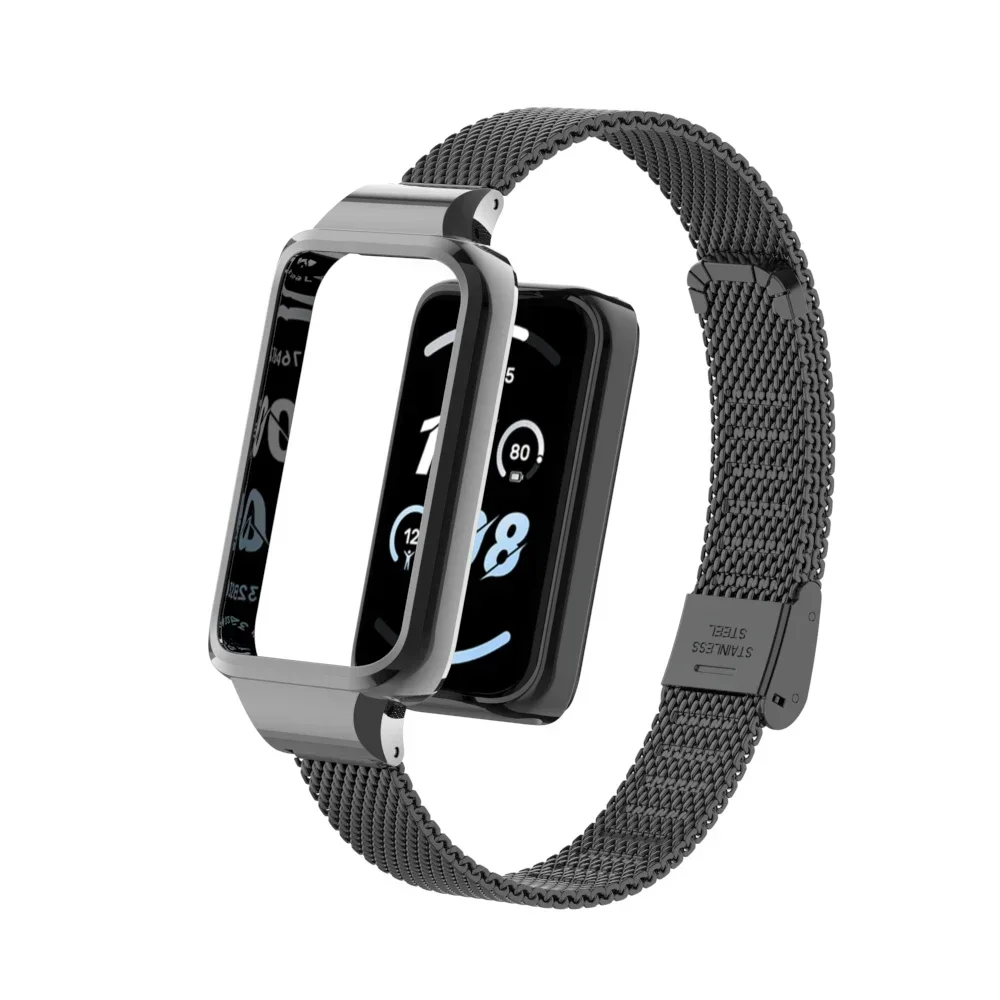 Para honor band 9 pulseira de metal caso protetor para honor band 9 pulseiras capa para honor band 9 pulseira protetora escudo quadros