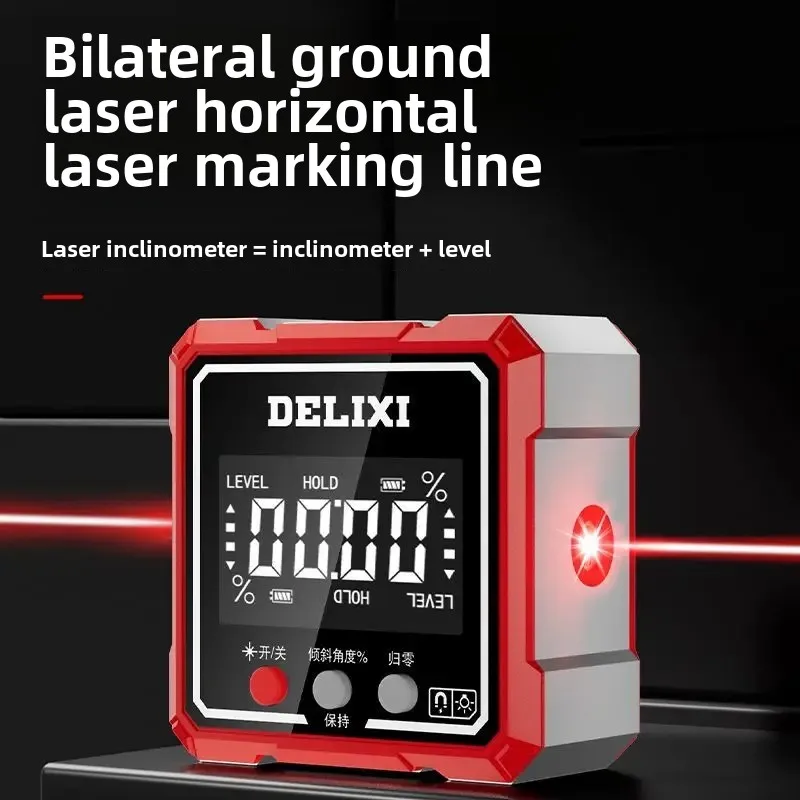 Dip Box High Precision Portable Digital Display Electronic Slope Angle Ruler with Magnetic Specification Slope Leveler