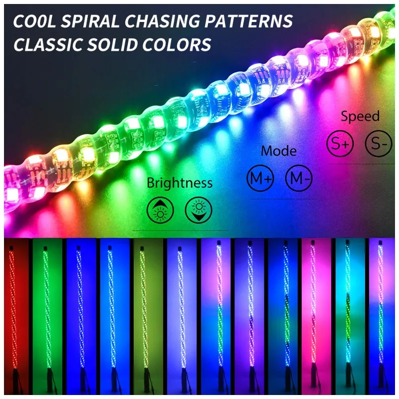 Stroller Spare Parts Light Emitting Diode Whip Light Emitting Diode Spiral Flag Light Polaris
