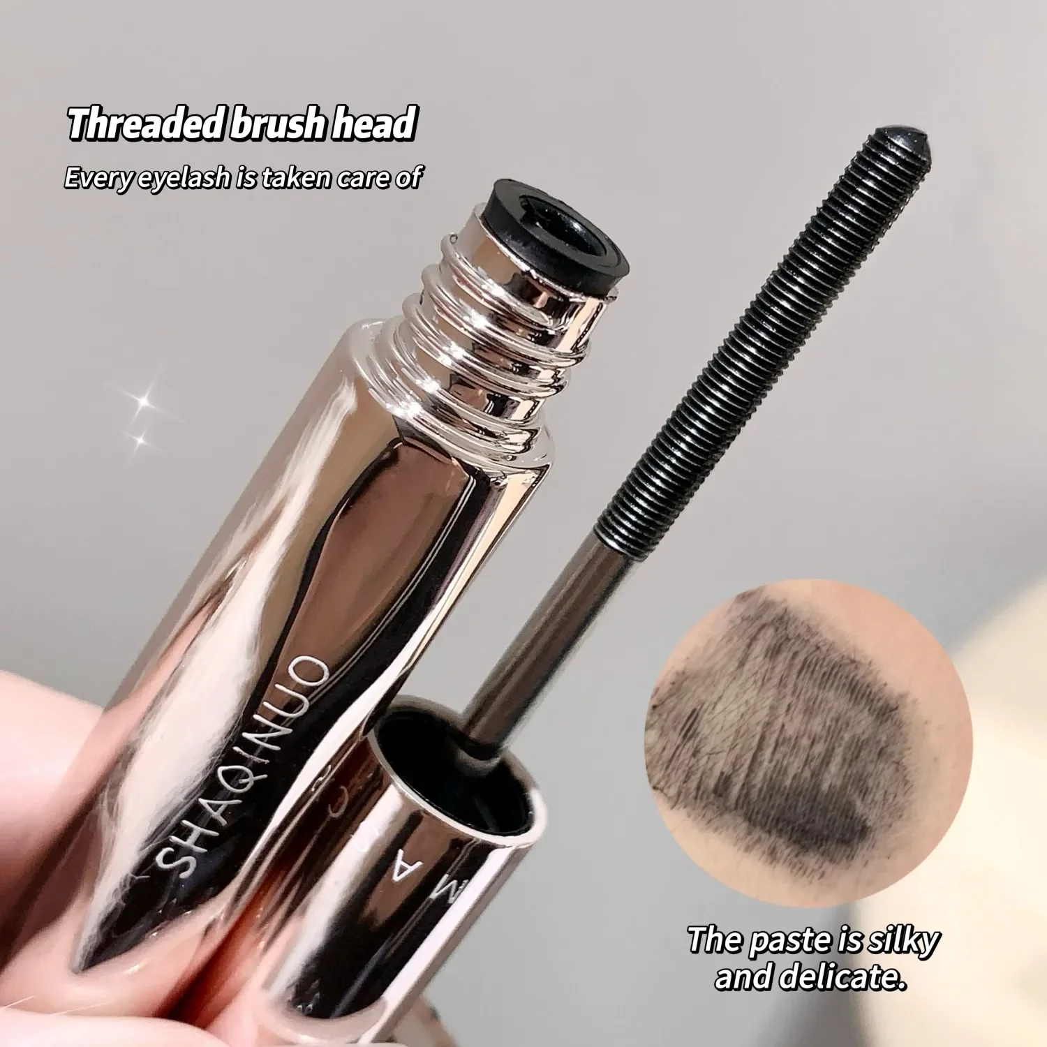 Lasting Curling Metal Iron Mascara Waterproof Non-smudging Volumizing Silk Fiber Mascara Quick Drying Eyelash Extensions Mascara