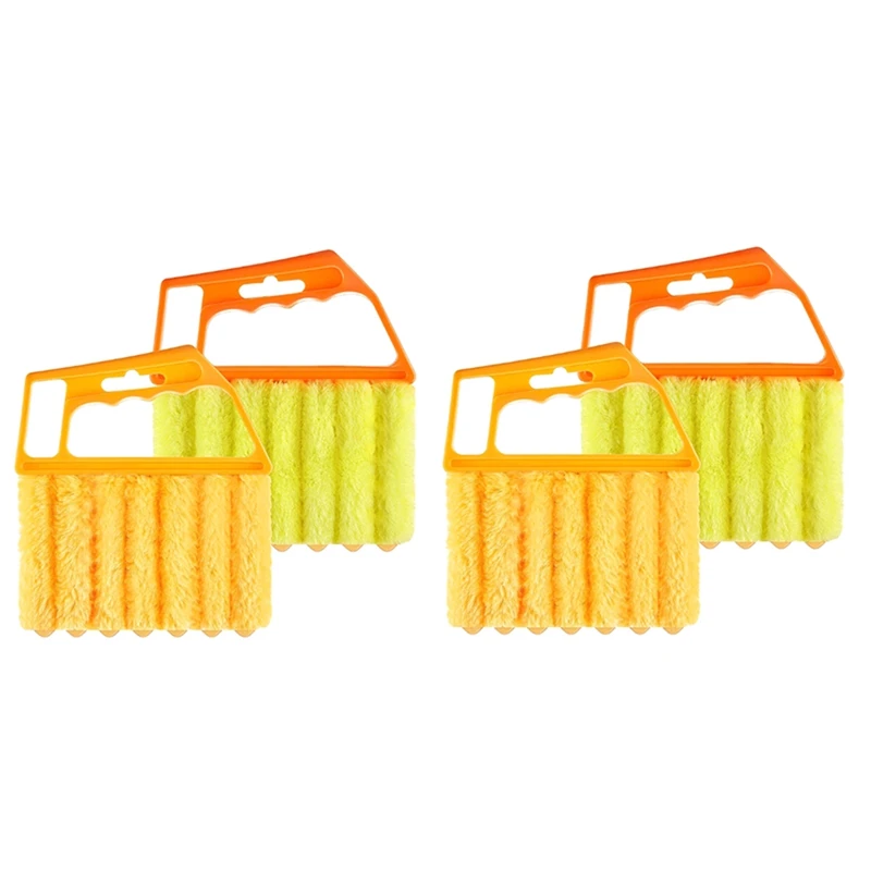 4Pcs Handheld Blind Cleaner Shutter Curtain Brush Dust Remover For Air Conditioning/Car Vent/Fan/Shutters