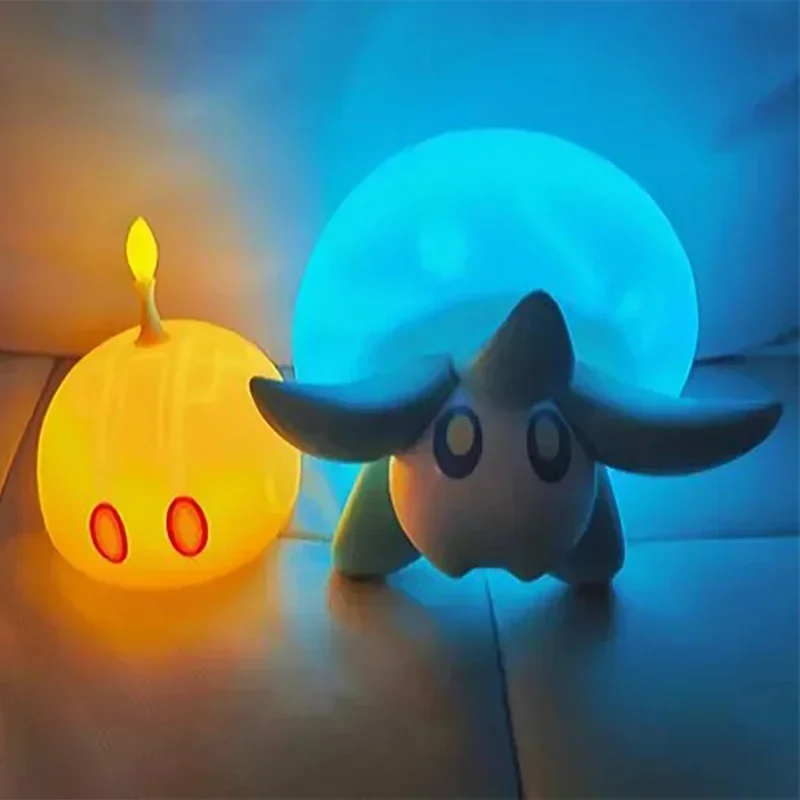 Genuine Genshin Impact Floating Water Mushroom Fungus Hu Tao Anime Character Night Light Figure Bedside Lamp Decorate Kids Gift