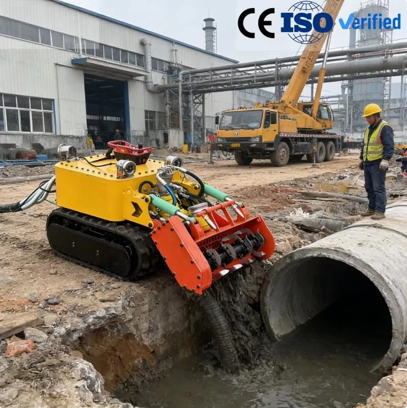 Heavy Duty Remote Control Underwater Dredge Robot with Display for River Pipeline Dredging Cleaning