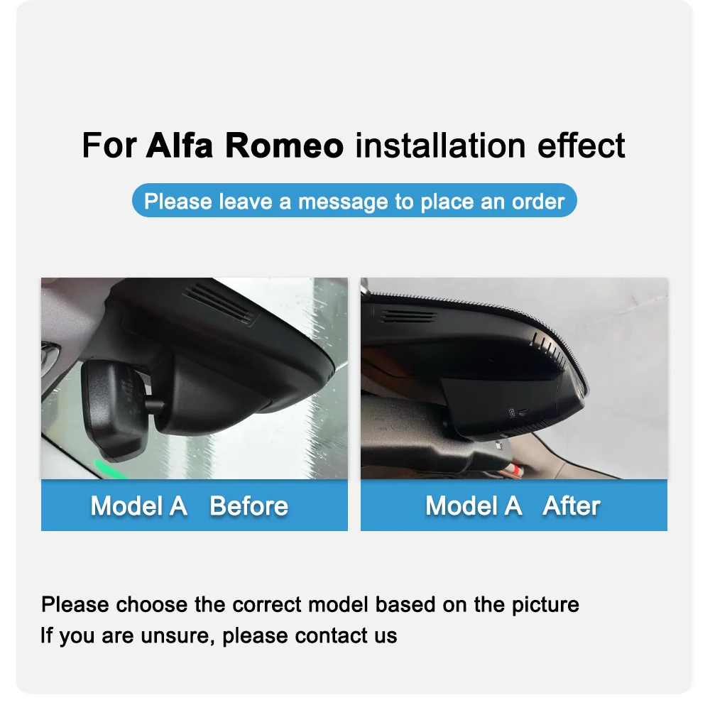 Customized 4K HD 2160P Dash Cam For Alfa Romeo Giulia Stelvio Quadrifoglio QV Veloce Sprint Front and Rear WIFI Car Dvr DashCam