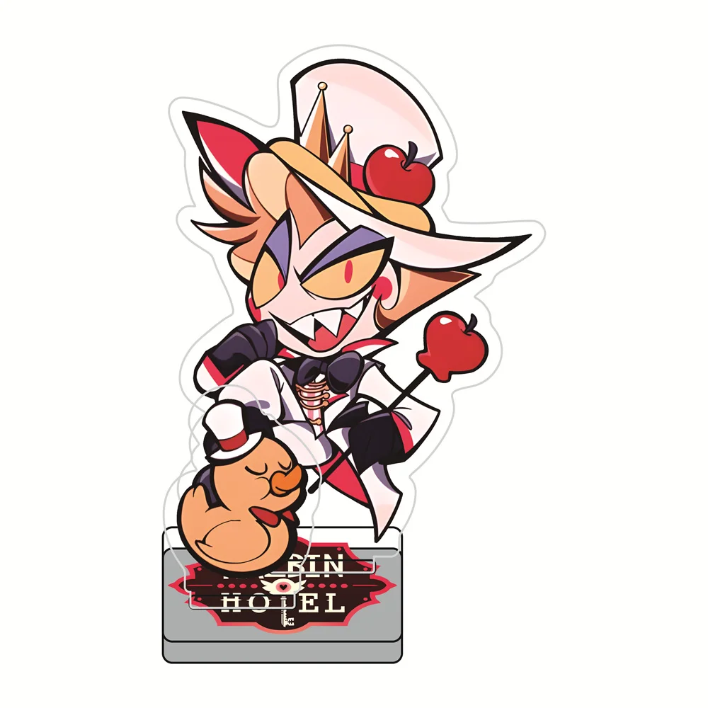 Hazbin Hotel 10cm+4cm Doppelteinsatz Zweiteilige Chibi Acryl-Standfiguren Schlüsselanhänger Sammlerstück Schreibtisch-Deko Geschenk für Fans – Detail 8