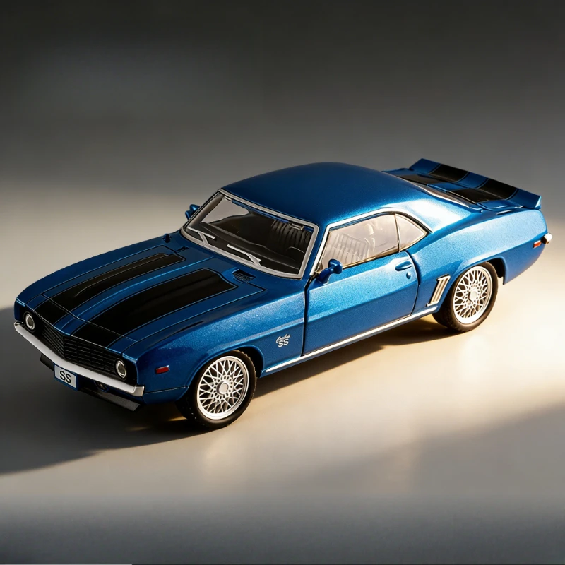 

Модель спортивного автомобиля Chevrolet Camaro SS 1:32 из сплава, с акусто-оптическими эффектами, инерционным механизмом и ременным приводом, коллекционная игрушка-украшение