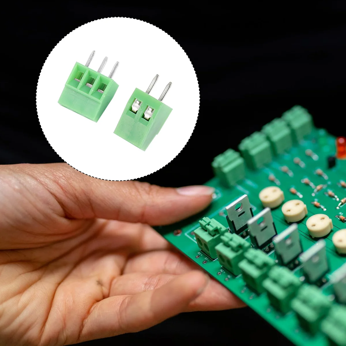 

50Pcs Screw Terminal Block Connector Pitch 2.54mm 2P 3P Straight Pin Pcb Connector Electrical Accessories for Wiring Control