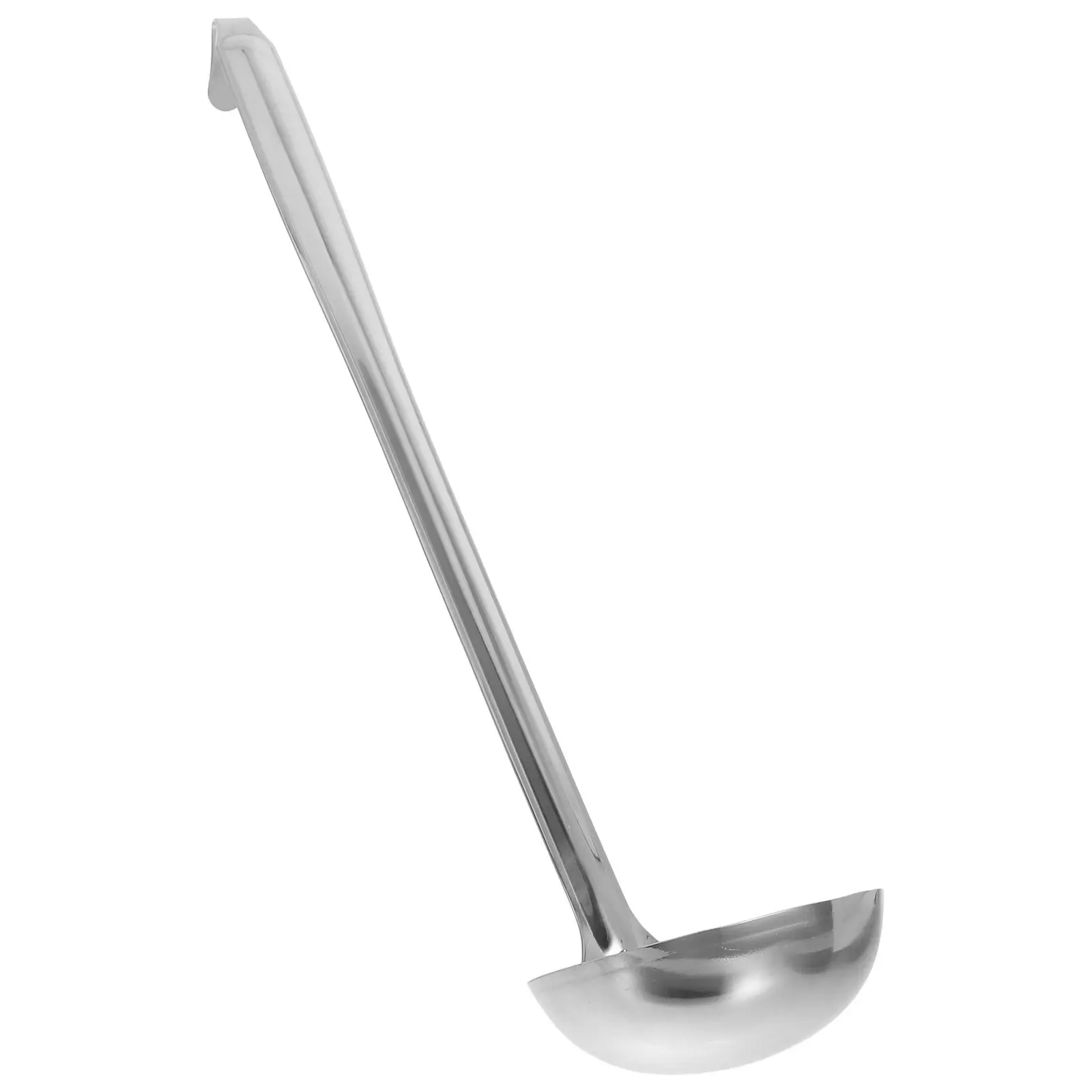 210Ml Stainless Steel Ladle Deep Thick Soup Spoon Long Handle Hook Hanging Kitchen Serving Scoop for Soup Porridge Gravy Sauce