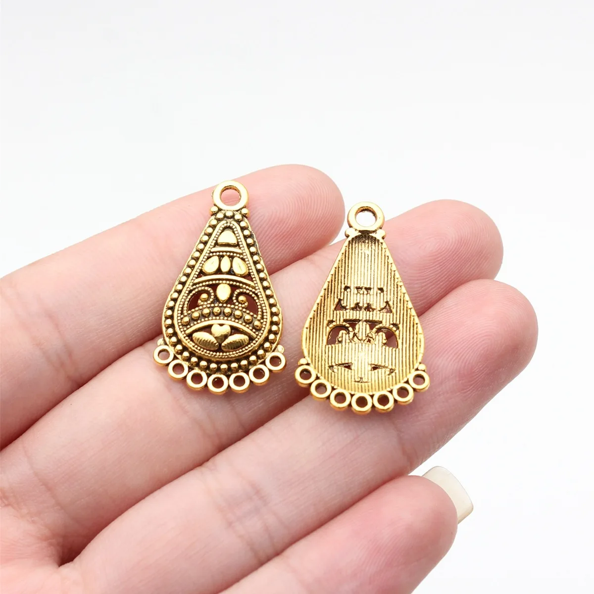 WYSIWYG 10pcs 17x30mm 3 Colors Porous Earring Connector For Earring Making DIY Earring Findings Accessories