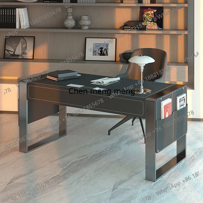 

Italian minimalist and light luxury saddle leather desk room offices office desks and workstations computer desk study table