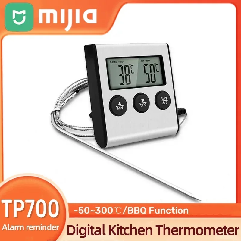 

MIJIA Kitchen Digital Cooking Thermometer Meat Food Temperature For Oven BBQ Grill Timer Function With Probe Heat Meter For Cook