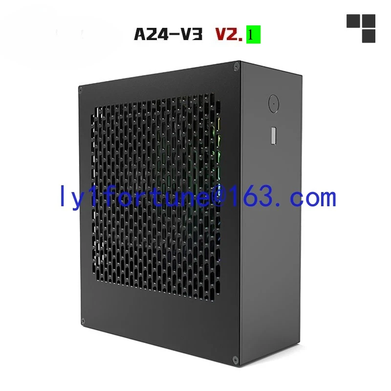 4.28L mini A24-V3 2.1 nuclear display 1u power supply itx chassis, all aluminum alloy