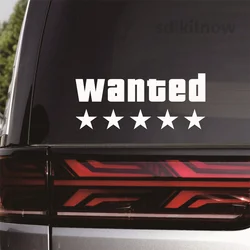 New Vinly Grand Theft Auto Wanted GTA 3 4 5 5-Star Car Window Body Stickers Waterproof Funny Fashion Wanted Decal