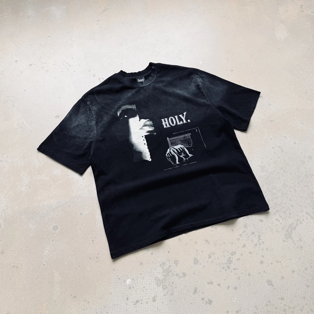 

Yao Fashion Srteetwear Star Style Oversize Vintage Loose Baggy Brand Washed Old Tee Tops Short Sleeve Cotton T Shirt For Men