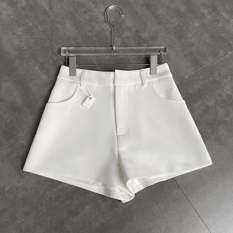 MEXZT Streetwear Black Shorts Women Korean Elegant High Waist White Wide Leg Suit Shorts Fashion Sexy Club Slim Hot Short Pants - Image 3