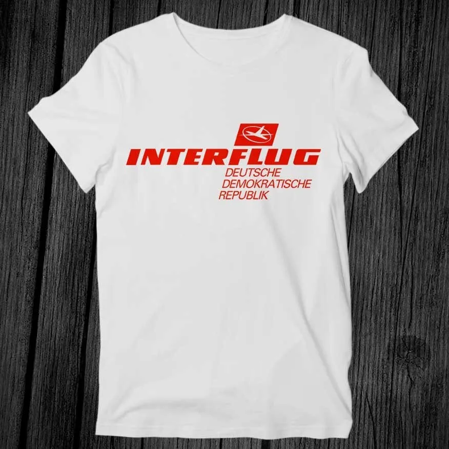 Interflug Logo DDR National Airline of East Germany Best Seller T Shirt Adult Cool Music Fashion Top Vintage Retro G479