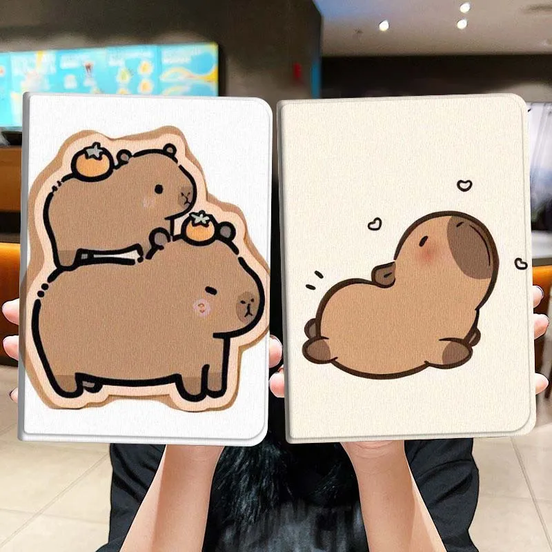 

Popular Art Cute Capybara Gift For Honor Pad 8 V8 9 GT MagicPad 13 3 2 Tab MatePad Pro Air 12 X 12.6 Foldable Tablet Case