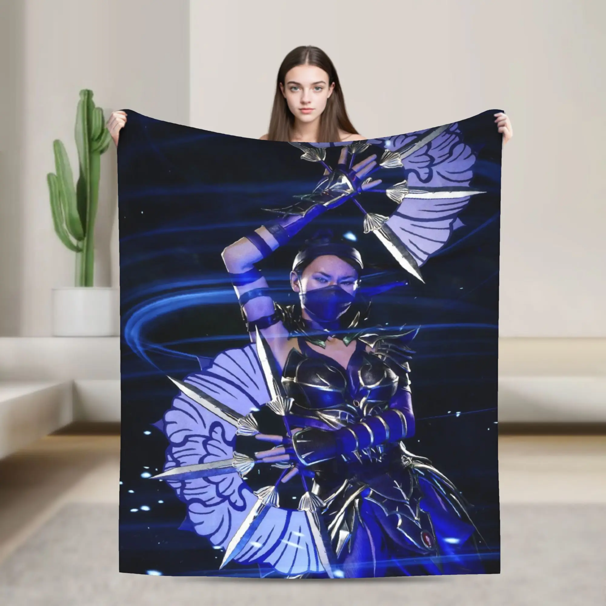 Super Soft Mortal Kombat II Moive 2026 Throw Blanket Premium Fleece Flannel Lightweight Bed Blanket Super Cozy Bedspread