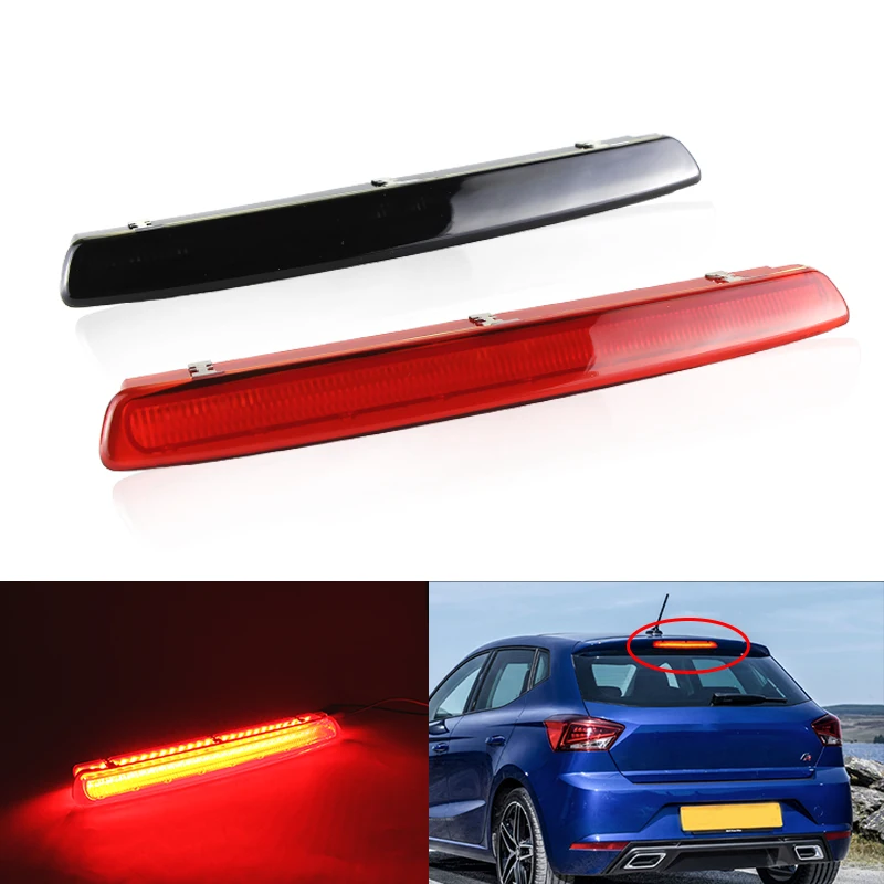 

RED Lens LED Rear High Lever Third 3Rd Brake Stop Light Lamp for Seat Ibiza IV ST SPORTCOUPE LEON 2012 OEM#6J0945097A,6J0945097B