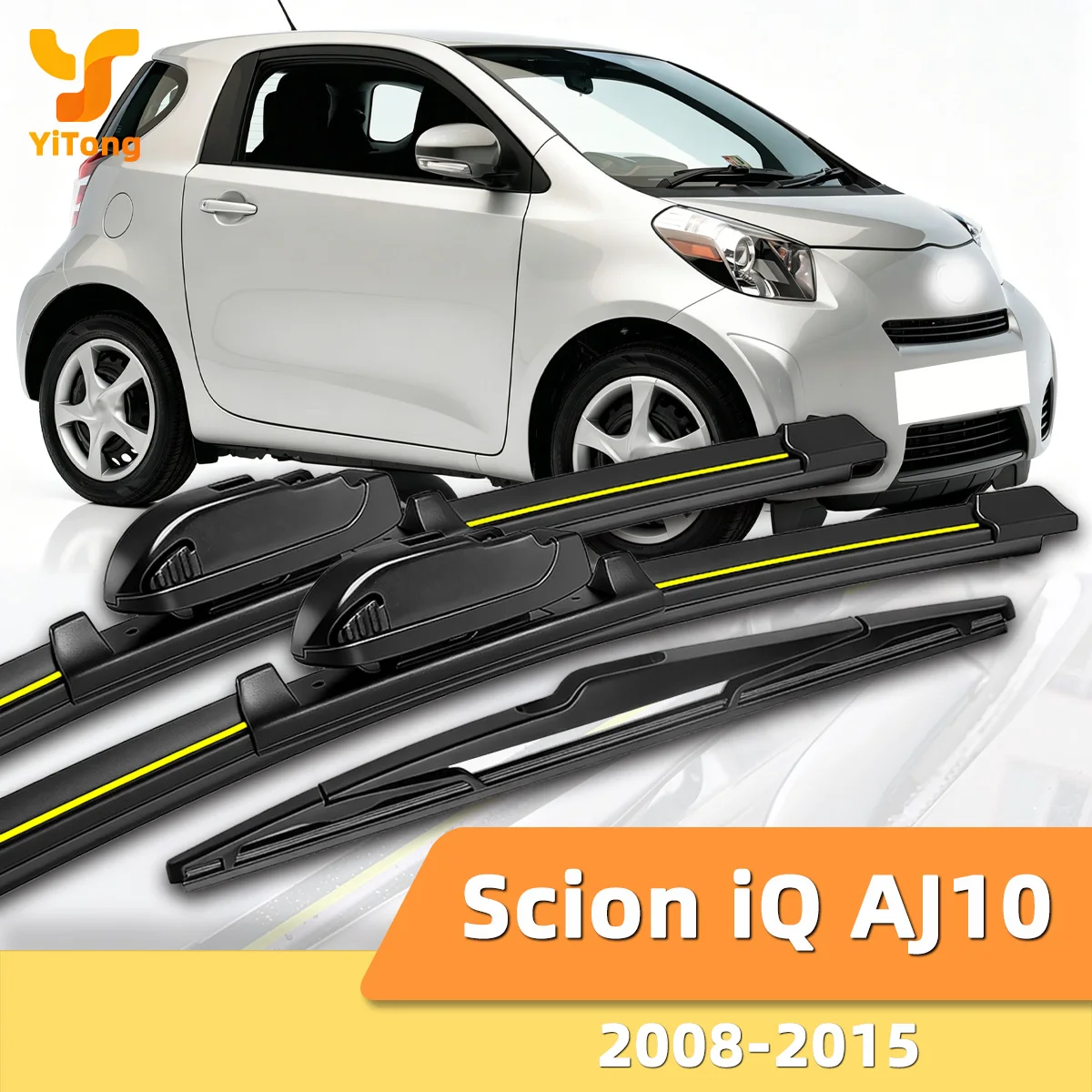 Yitong Suitable For Toyota Scion IQ AJ10 2008-2015 Front And Rear Windshield Wipers Durable Accessories For Car Windshields 2010