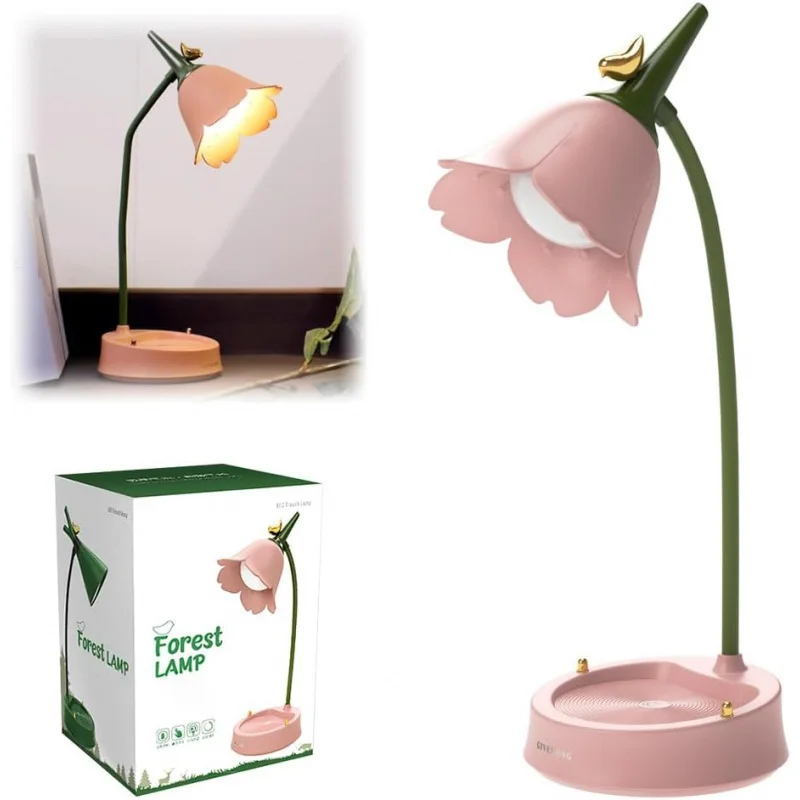 

ForChildren DimmableLEDDesk3ColorTemperatures RechargeableBatteryLampWithTouchSensorAndFloor