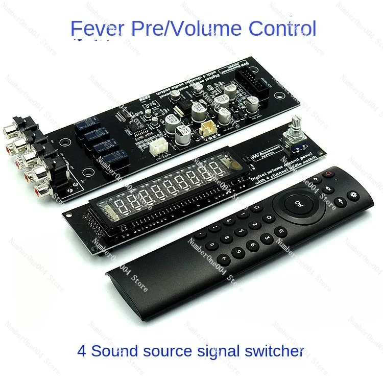 Display Volume Controller, Remote Control Volume Board HIFI Fever Front Board 4 Channels Sound Source Switching Board