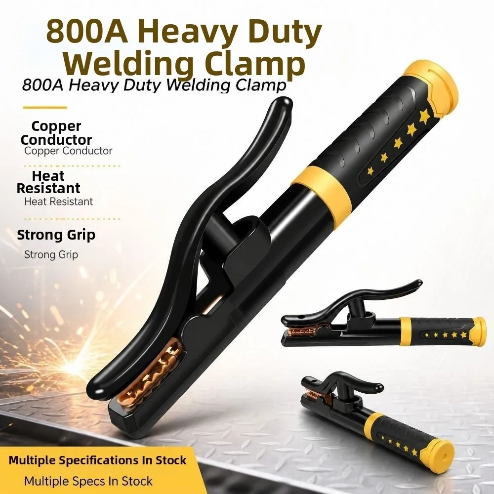 Heat Resistant Welding Tongs Heavy Duty Labor-Saving Design Welding Electrode Holder Insulated Handle Ergonomic