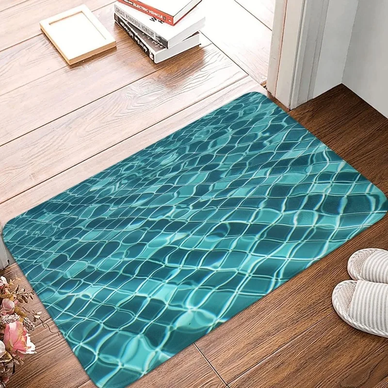 MELLON 3D Seawater Phantom Anti Slip Floor Mat Diatomaceous Earth Bath Mat Water-absorbing Quick-drying Shower Entrance Carpet