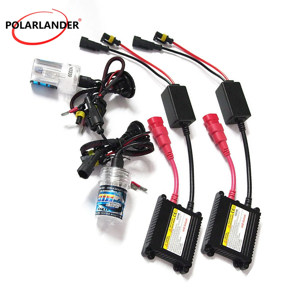 

2Pcs H4 HID Xenon Ballast Set 35W 6000K Retrofit High Brightness Waterproof Dustproof Easy Install Car Headlight Kit